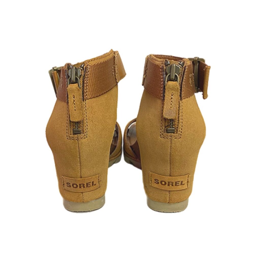 đ€SOREL JOANIE ANKLE STRAP WEDGESđ€ sandals-Womenâs Shoes-Size 10-beachy bohođ€ - Picture 4 of 5